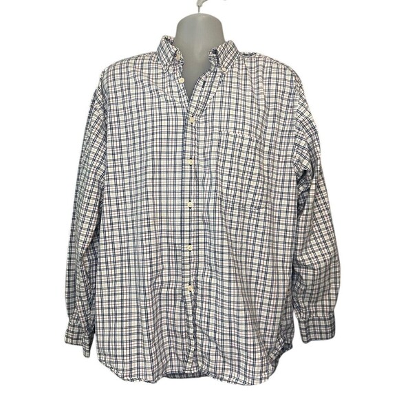 Vintage Eddie Bauer Plaid Flannel Casual Long Sleeve Button Down Shirt Large - Picture 1 of 4
